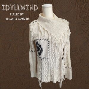 IDYLLWIND by Miranda Lambert White Boho Aztec Cardigan Sweater